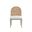 Calandri Dining Chair Set of 2 In Greige and Louis Cream
