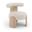 Calder Linen Textured Fabric Upholstered Accent Chair In Beige