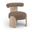 Calder Linen Textured Fabric Upholstered Accent Chair In Brown