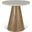 Caldera Side Table In White Travertine and Light Oak