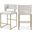 Caleb Velvet Counter Stool Set of 2 In Cream/Brushed Gold