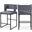Caleb Velvet Counter Stool Set of 2 In Grey/Matte Black