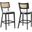 Caledonia Wood Bar Stool Set of 2 In Black and White