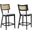 Caledonia Wood Counter Stool Set of 2 In Black and White