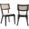 Caledonia Wood Dining Chair Set of 2 In Black Beige