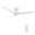 Calen 48 Inch 3-Blade Flush Mount Smart Ceiling Fan with LED Light and Remote In Gold and White
