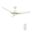 Calen 48 Inch 3-Blade Flush Mount Smart Ceiling Fan with LED Light and Remote In White and Gold