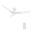 Calen 48 Inch 3-Blade Flush Mount Smart Ceiling Fan with LED Light and Remote In White