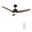 Calen 52 Inch 3-Blade Smart Ceiling Fan with LED Light and Remote In Black and Barnwood