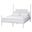 Caliana Four Queen Poster Platform Bed with Turned Posts and Panel Headboard In White