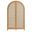 Calista 79 Inch Tall Wide Rattan Arched Storage Cabinet In Natural