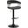 Calista Adjustable Bar Stool In Black Faux Leather with Golden Bronze and Black Metal