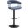 Calista Adjustable Bar Stool In Blue Fabric with Black Metal