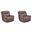 Callahan Power Lift Recliner with Heat and Massage Set of 2 In Sydney Brunette