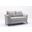 Callie Light Gray Velvet Fabric Loveseat