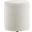 Callum 16 Inch Woven Heathered Fabric Upholstered Round Ottoman In Ivory