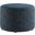 Callum 23 Inch Woven Heathered Fabric Upholstered Large Round Ottoman In Azure