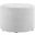 Callum 23 Inch Woven Heathered Fabric Upholstered Large Round Ottoman In Light Gray