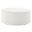 Callum 38 Inch Woven Heathered Fabric Upholstered Large Round Ottoman In Ivory