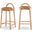 Calvin Vegan Leather Stool In Cognac/Natural