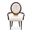 Camellia Field Dining Arm Chair Set of 2 In Linen and Warm Pecan