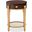 Camellia Field End Table with Drawer In Warm Pecan