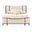 Camellia Field King Upholstered Bed In Linen and Warm Pecan