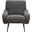 Cameron Accent Chair in Boucle Textured Fabric with Black Leg