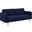 Cameron Tufted Fabric Sofa In Royal Blue