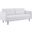 Cameron Tufted Fabric Sofa In White