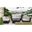Camfora 5 Piece Outdoor Patio Sectional Set In Espresso and White