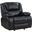 Camila Upholstered Glider Recliner Chair Black