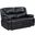 Camila Upholstered Motion Reclining Loveseat Black