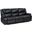 Camila Upholstered Motion Reclining Sofa Black