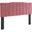 Camilla Channel Tufted King/California King Performance Velvet Headboard In Dusty Rose
