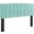Camilla Channel Tufted King/California King Performance Velvet Headboard In Mint