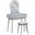Camilla Vanity Dresser with Mirror and Stool In Gray