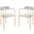 Camille Gray and Gold Side Chair Set of 2