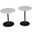 Camille Accent Tables Set of 2 In White and Gunmetal