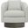 Camino Fabric Swivel Chair In Bone