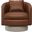 Camino Leather Swivel Chair In Camel