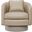 Camino Leather Swivel Chair In Taupe