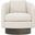 Camino Linen Fabric Swivel Chair In Beige