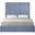 Candace Velvet King Bed In Sky Blue
