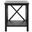 Candence Black Cross Back End Table