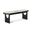 Canovia Solid Wood and Faux Cane Bench In Black