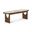 Canovia Solid Wood and Faux Cane Bench In Brown Walnut