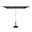 Capri 4.95' x 6.93' Rectangle Balcony Umbrella In Black
