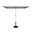 Capri 4.95' x 6.93' Rectangle Balcony Umbrella In Stone