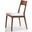 Capri Solid Walnut and White Dining Chair Set of 2